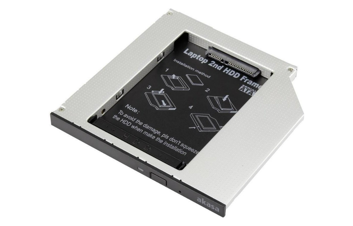 AKASA HDD box N.Stor S12, 2.5" SATA do pozice 5,25" SATA (výška HDD do 13mm)